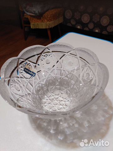 Ваза (салатник) ссср, хрусталь, новая