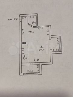 2-к. квартира, 60 м², 5/6 эт.