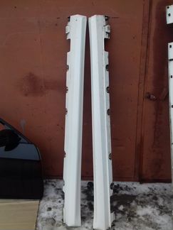 Пороги Мерседес GLK рестайл 13-15 год белые идеал