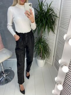Брюки женские из экокожи