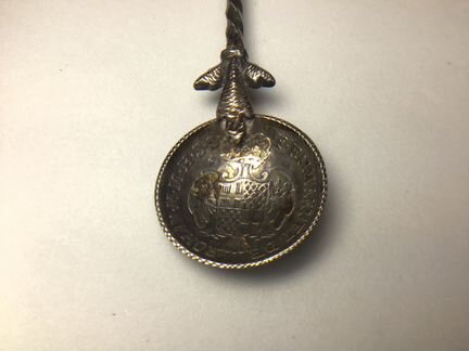 Ложка серебро миальтийский крест мальта антиквариа
