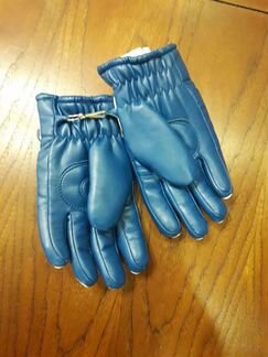 Новые кожанные перчатки утепленные, ретро, S