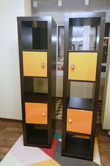 Стеллаж, черно-коричневый 84x184,5 см