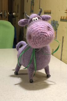 Вязаный бычок Сиренька