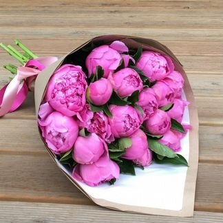 Пионы Букет пионов, 11, 21 пион с доставкой