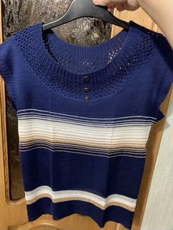 Синяя кофта с люрексом