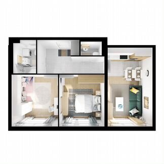 2-к квартира, 63 м², 22/31 эт.