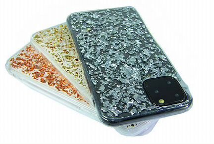 Чехол-накладка для iPhone 11 Pro glitter TPU серебро
