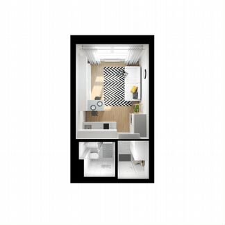 Квартира-студия, 19.7 м², 22/32 эт.