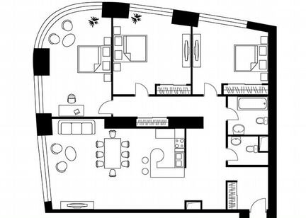 3-к квартира, 143 м², 49/56 эт.