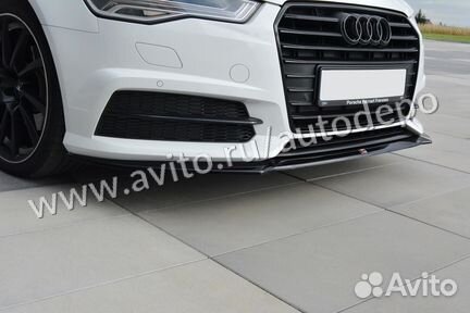 Накладка на бампер Audi A6 C7 S-line (14-18) MD