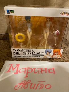 Аниме Фигурка Evangelion Beach Queens Asuka & Rei