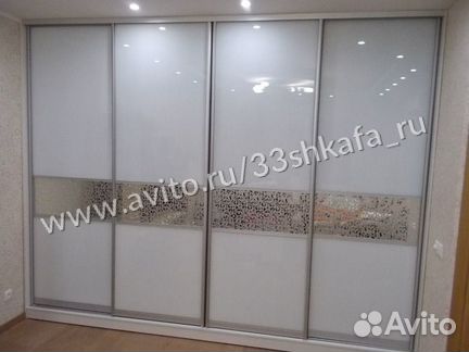 Двери-купе с крашеным стеклом шк-25