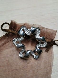 Заколка для платка eleganzza R350 nickel