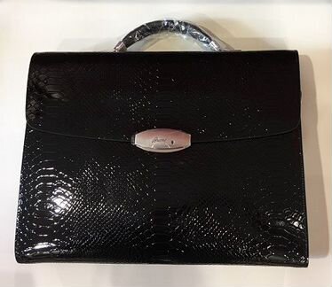 Мужская кожаная сумка портфель Brioni Lux reptile