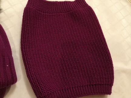 Комплект шапка, снуд, варежки