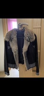 Куртка кожаная-замшевая