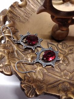 Винтажные серебряные серьги 875 пробы