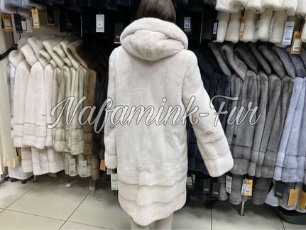 Шуба норковая капюшон