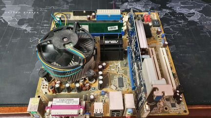 Мат. плата Asus P5GV+ проц. P4 3,06Ghz+ DDR 512Mb