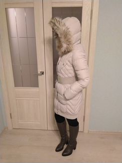 Пуховик Savage св.-серый, р-р 44, с мехом на капюш