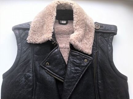 Burberry Brit, оригинал, жилет из овчины