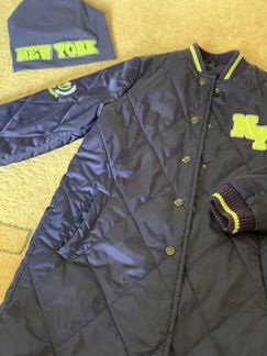 Пальто для девочки 140 (комплект шапка)