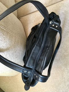 Чёрная кожаная сумка Palio