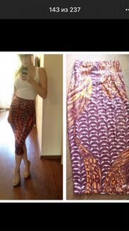 Новая юбка трикотажная с прозрачными пайетками с э