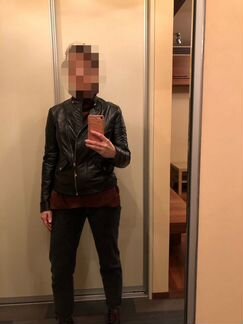 Продаётся кожаная косуха Massimo Dutti