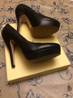 Туфли на платформе, черные, р. 37