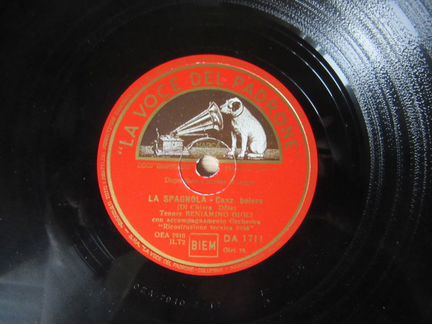 Грампластинки итальянских певцов 40-50 х гг