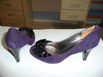 Туфли замшевые 35,5 - 36 р-р