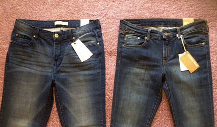 Mango, H&M, синие новые джинсы 46 размер