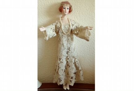 Кукла 60-х годов. Английский Винтаж, Фарфор, Ткань