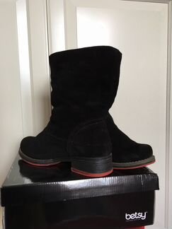 Сапоги замшевые с овечьей шерстью