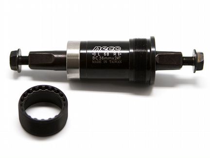 Neco каретка b910b под квадрат, italian 36мм x 24t, r/r. 68/113,5мм. ось 10в21, стальные чашки, стальной корпус, 2 промподшипника. вес 295г. назначени