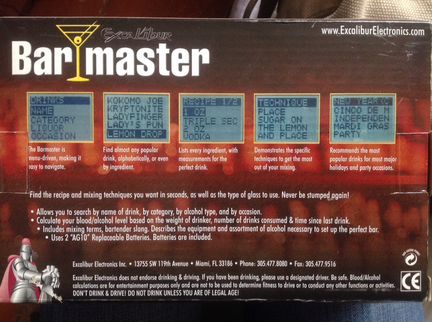 Excalibur Bar Master Professional 414