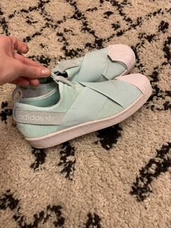 Мятные слипоны adidas originals