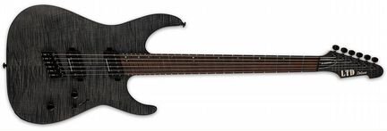 ESP LTD M-1000 multi-scale SEE thru Black Satin
