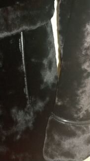 Шуба из мутона на поясе б/у немного