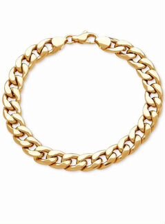 Новый Мужской Золотой Браслет Крупного Плетения