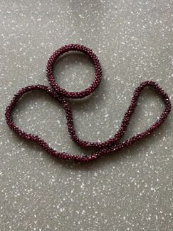 Гранатовые бусы и браслет
