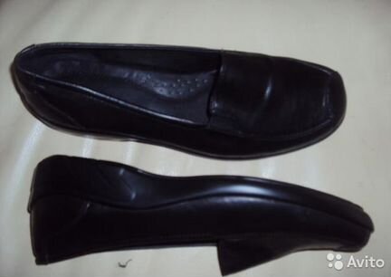 Кожаные ботинки - слипоны новые