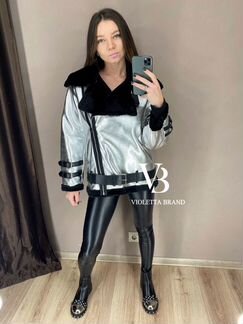 Серебряная дублёнка