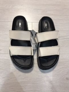 Шлепанцы кожаные Zara
