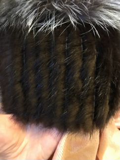 Шапка женская норка+чернобурка