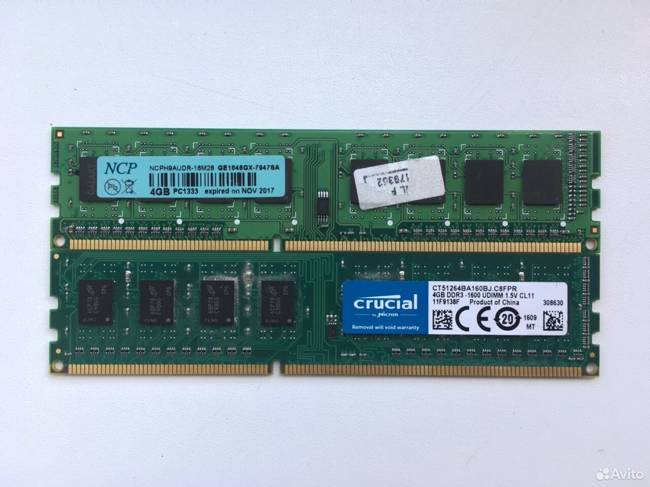 Оперативная память DDR3 NCP / Crucial 2x4GB 1600MH