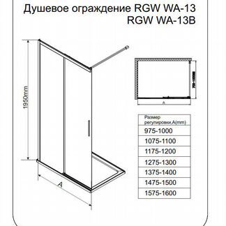 Душевая перегородка RGW