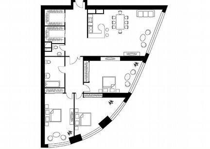 3-к квартира, 165.6 м², 34/56 эт.